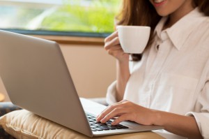 businesswoman on laptop 